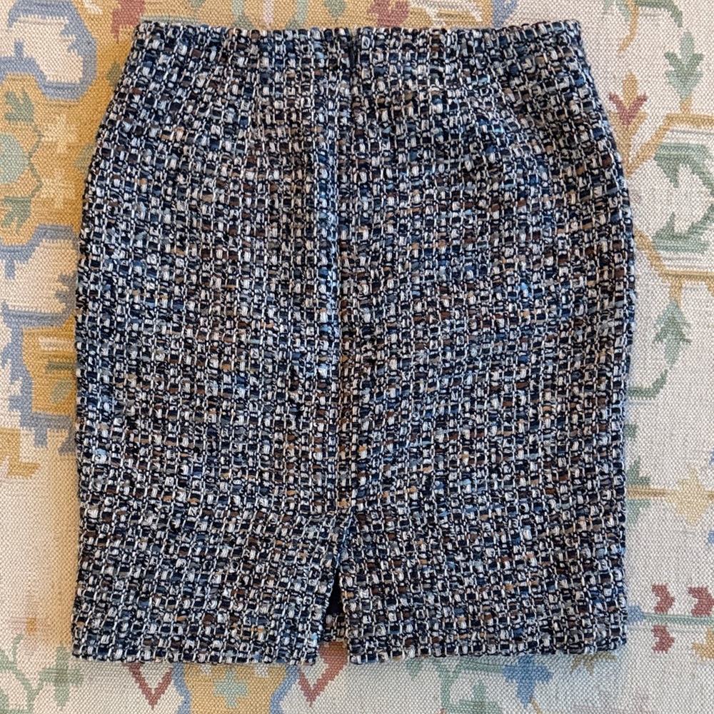 Talbots Navy Tweed Pencil Skirt - Picture 3 of 5